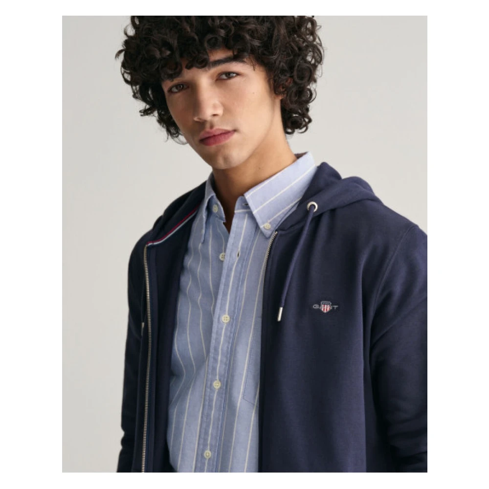 Gant Zip-throughs Blue Heren