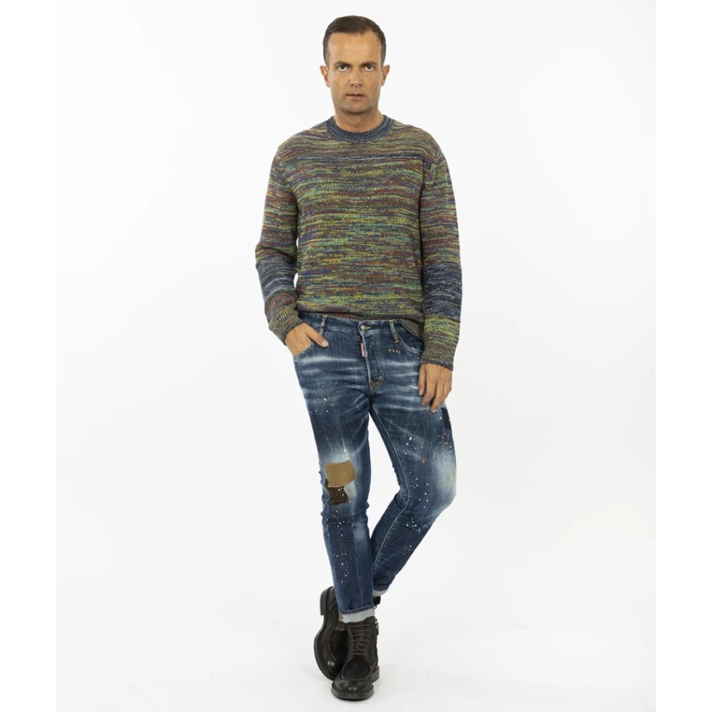 Dsquared2 Slim-fit Skater Patch Cowboy Jeans Blue Heren