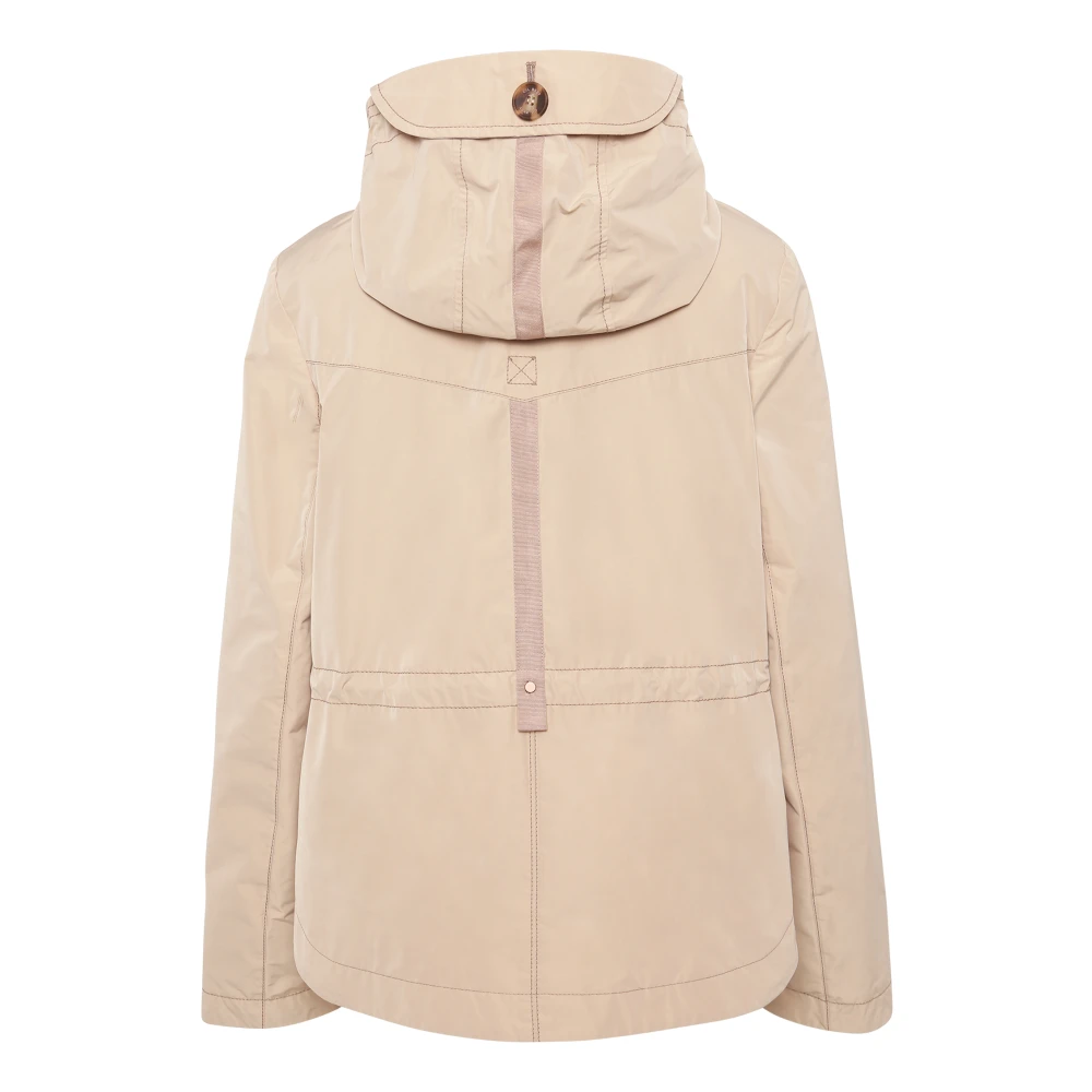 Gil Bret Zomerjas met capuchon en geruite details Beige Dames