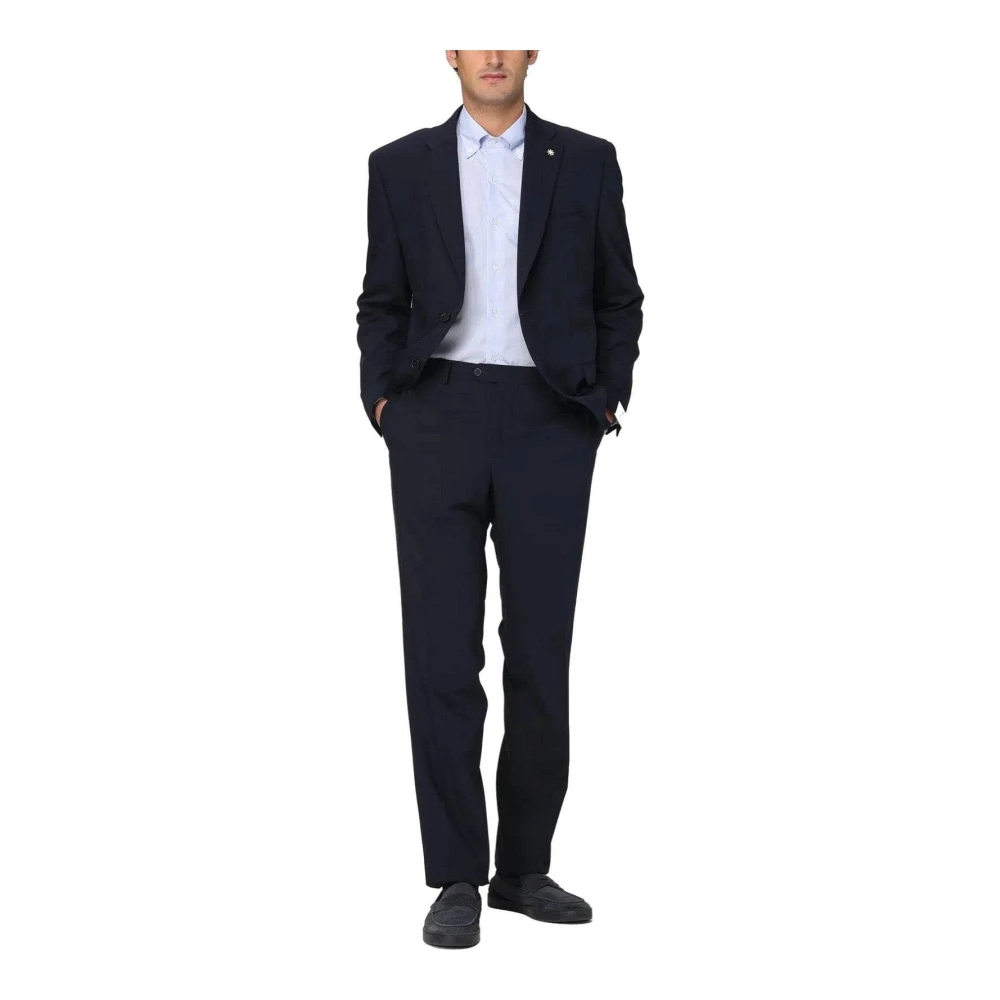 Manuel Ritz Blue Timeless Suit - Male - Single Breasted Suits - 3XL - Suits