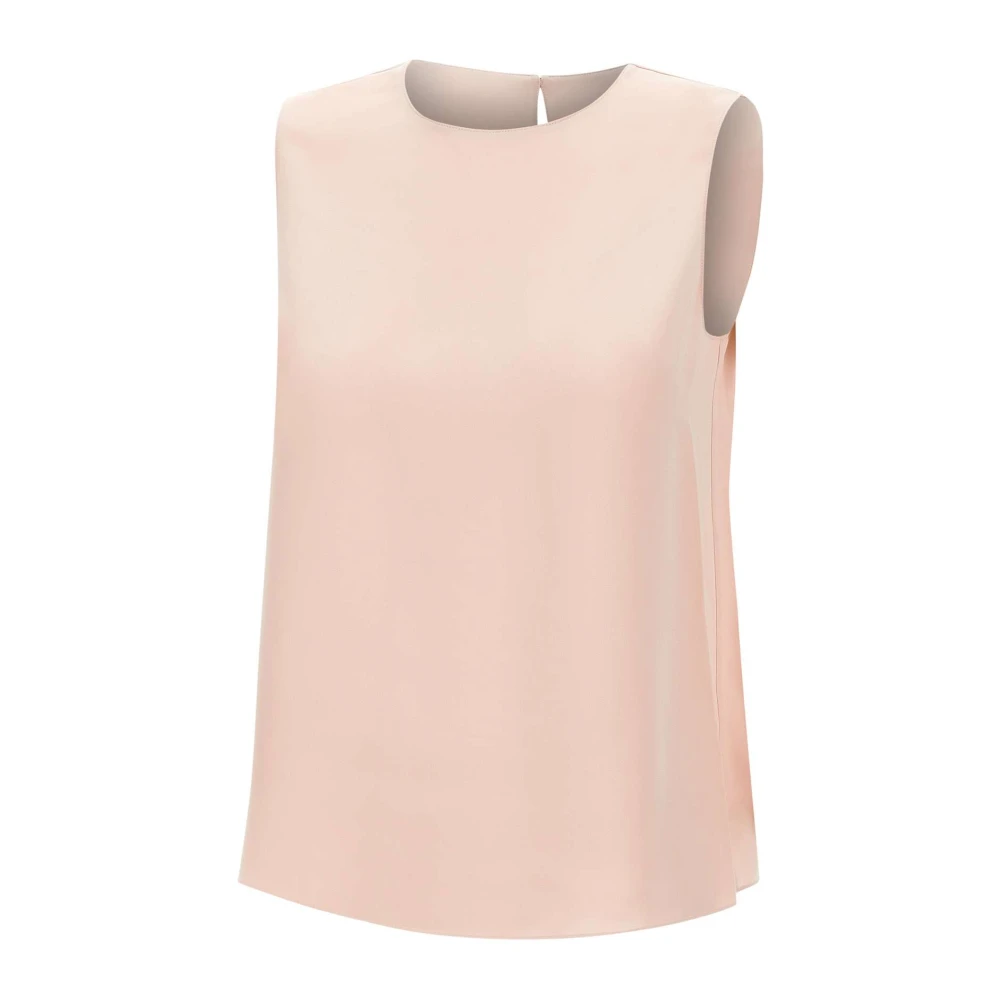 Theory Zijden Georgette Roze Top Pink Dames
