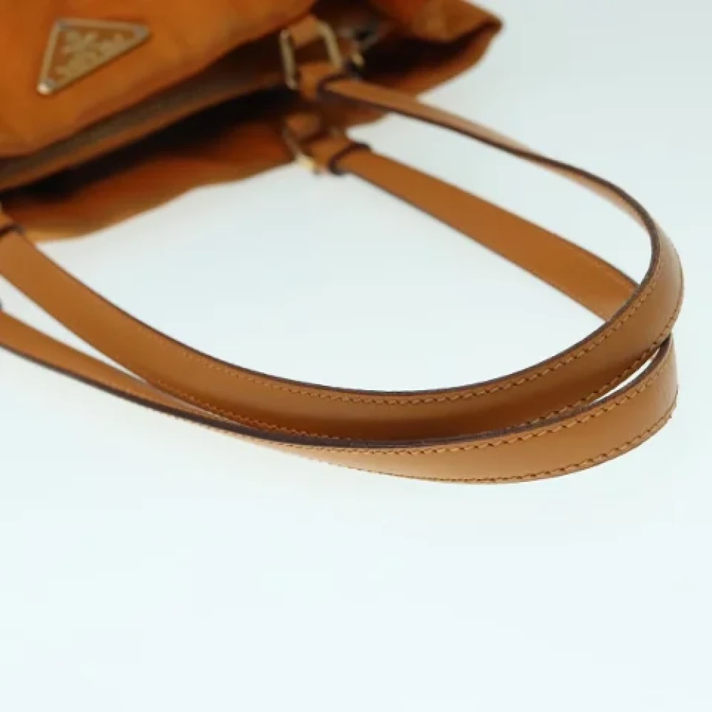 Prada Vintage Pre-owned Nylon totes Orange Dames