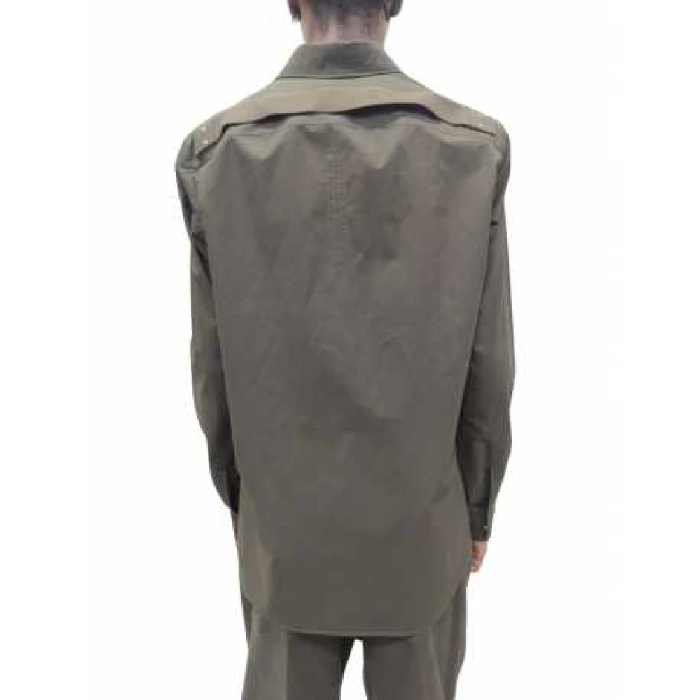 Rick Owens Groen Poplin Overhemd Green Heren