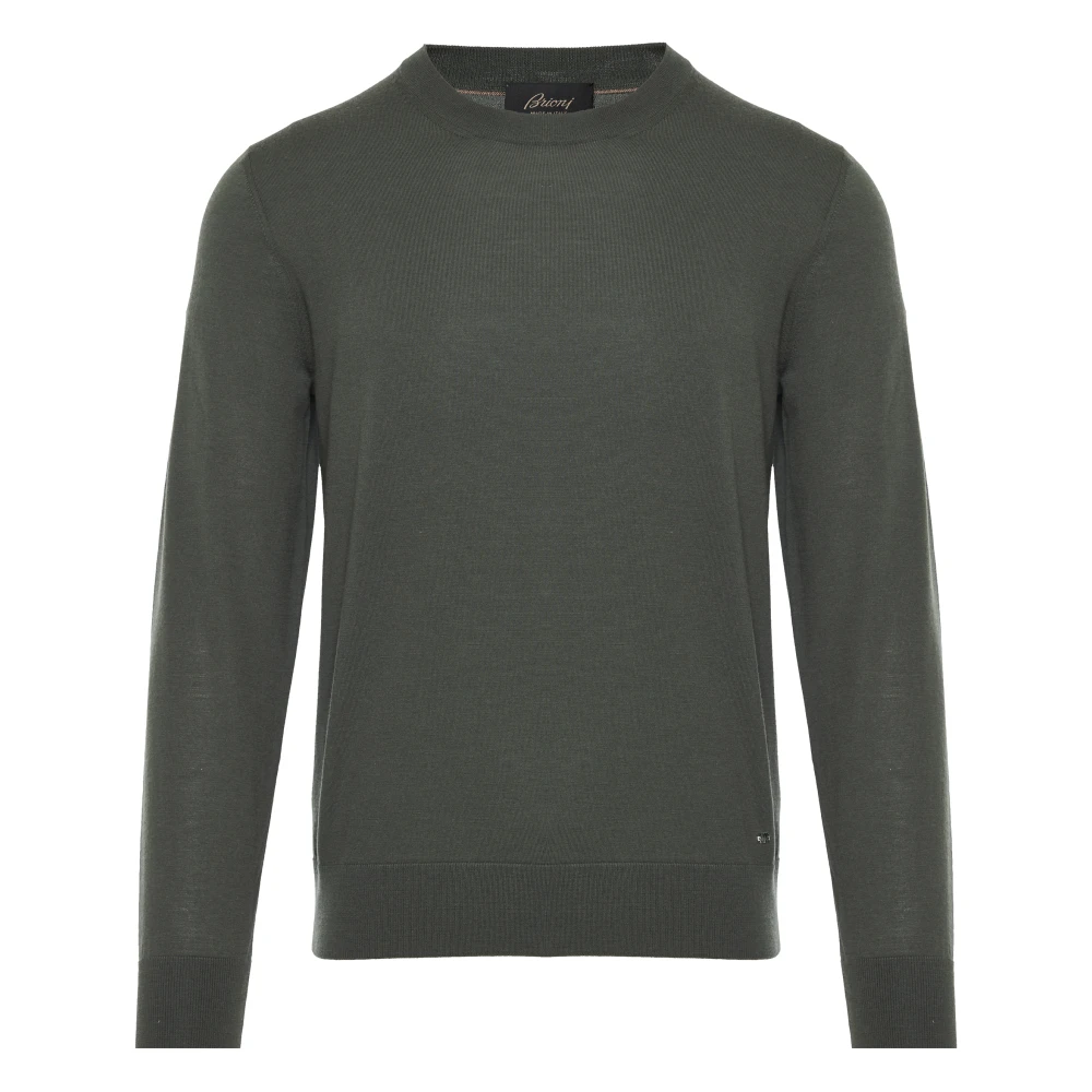 Brioni Luxe Italiaanse Wol Gebreide Kleding Green Heren