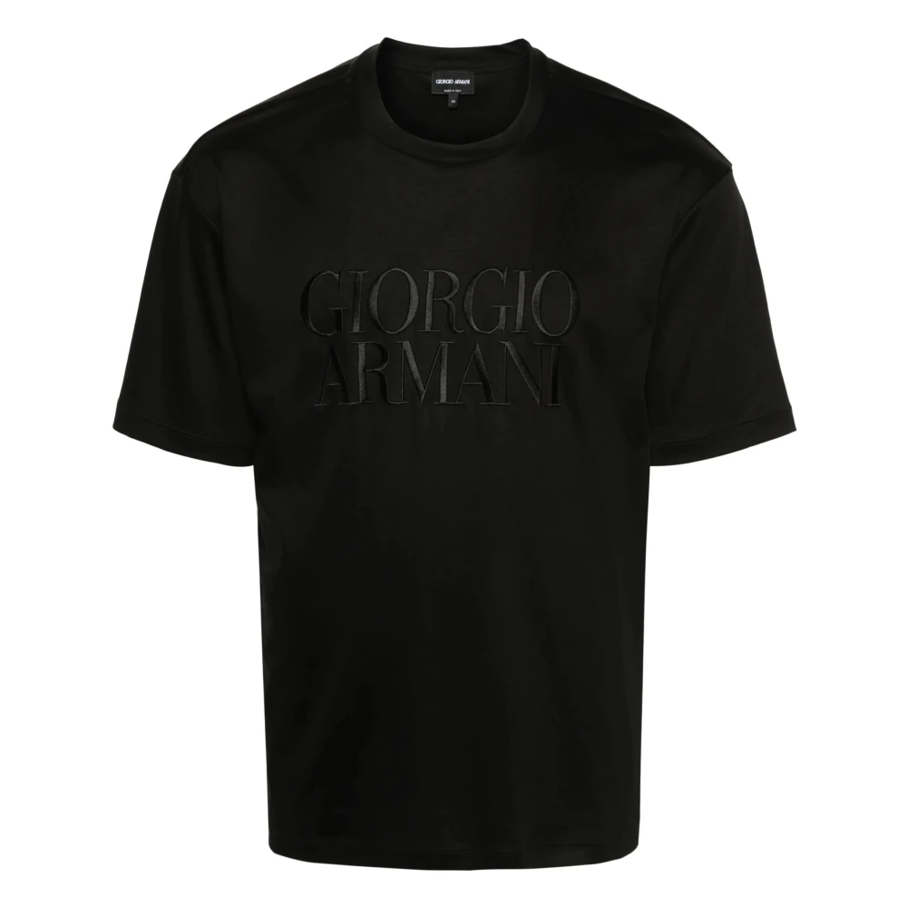 Giorgio Armani Men's Black T-Shirts, M, Cotton-Interlock T-Shirt