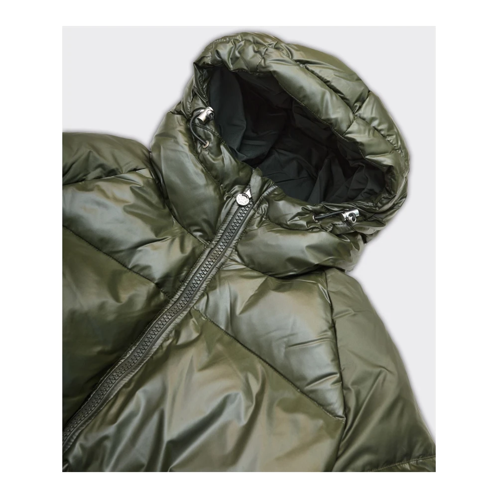 Pyrenex Glanzend Diep Khaki Puffer Jas Green Heren