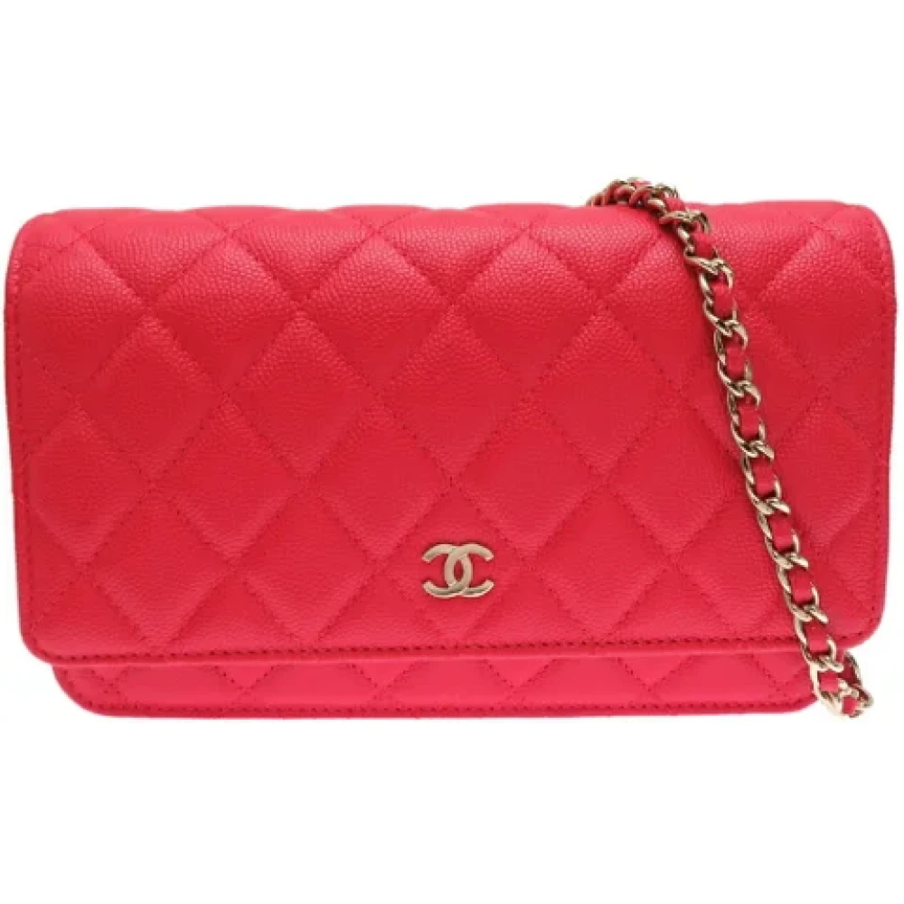 Chanel Vintage Pre-owned Leather chanel-bags Red Dames