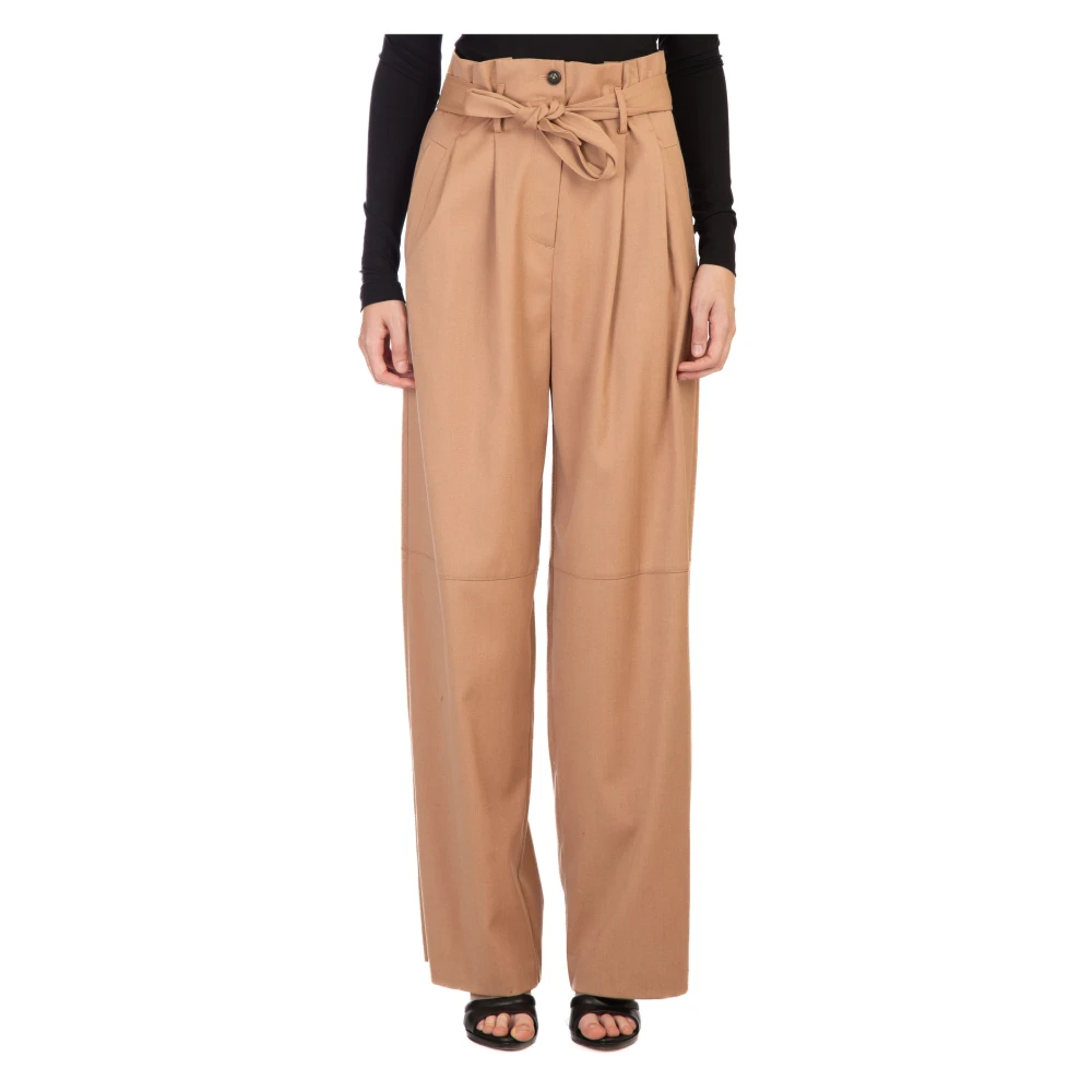 pinko Pacman Flanellen Broek Beige Dames