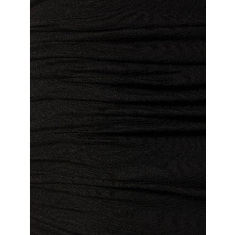 Rick Owens Zachte Edefu Lange Rok van Katoen Black Dames