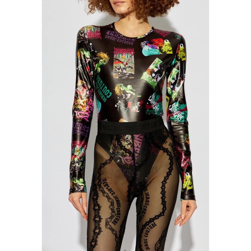 Versace Jeans Couture Body met patroon Black Dames