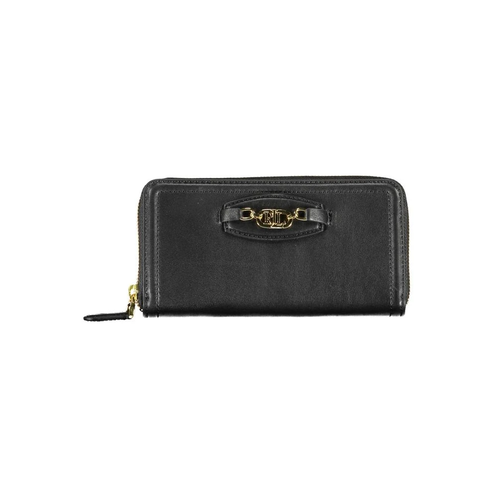 Ralph Lauren Women's Black Wallet With Multiple Compartments