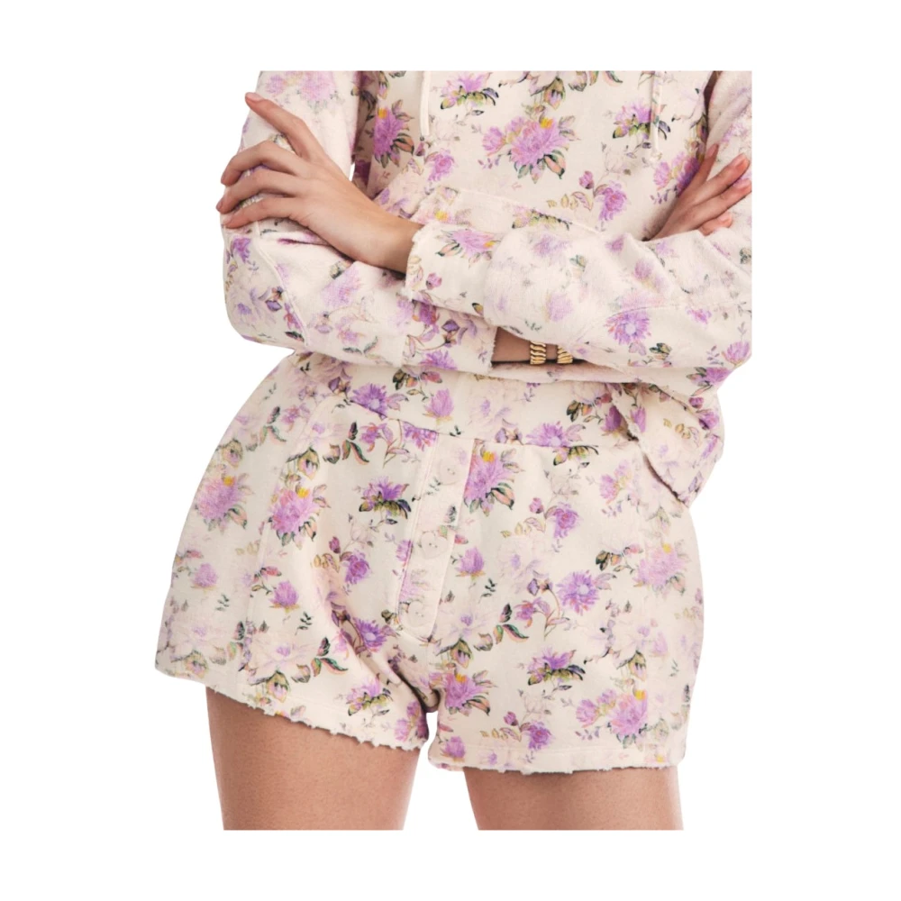 Loveshackfancy Renato Bloemen Katoenen Shorts White Dames