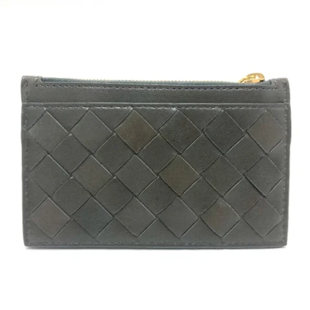 Bottega Veneta Vintage Pre-owned Leather wallets Green Dames