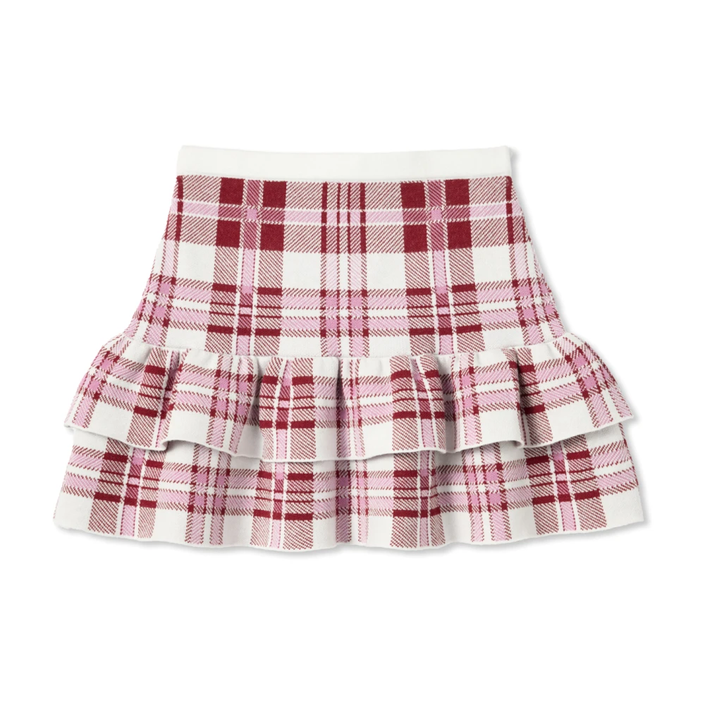 Self Portrait , Kids Skirts, Unisex, Red, 10 Y, Skirt With Check Pattern