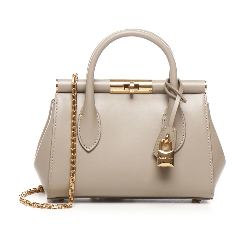 Dolce & Gabbana Marlene Beige Leren Tas Beige Dames