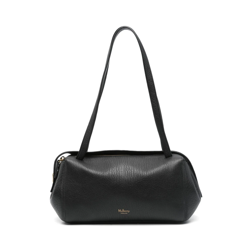 Mulberry Zwarte Schoudertas met Toprits Black Dames