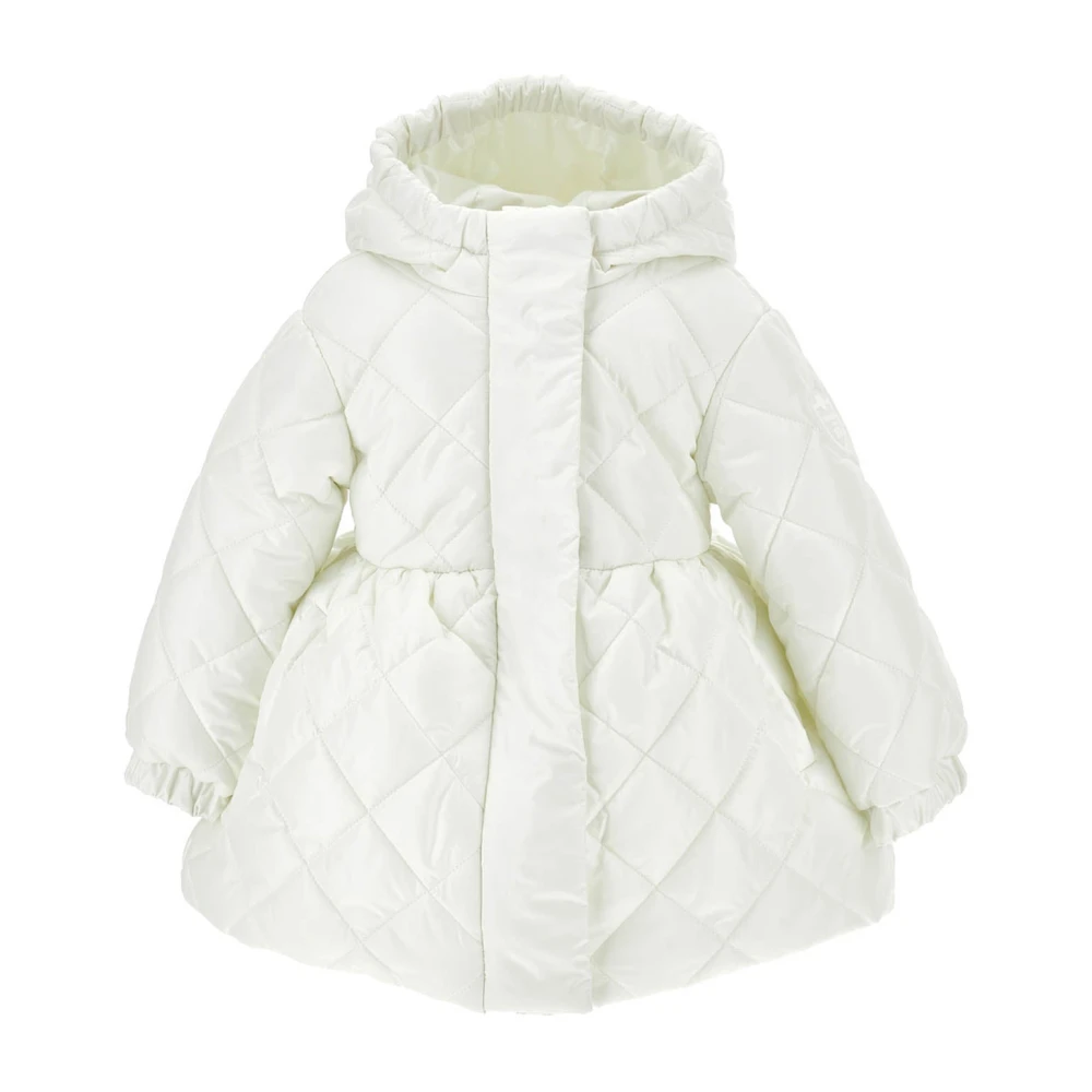 Monnalisa Girls White Winter Jackets, 9 M, Piumino Trapuntato