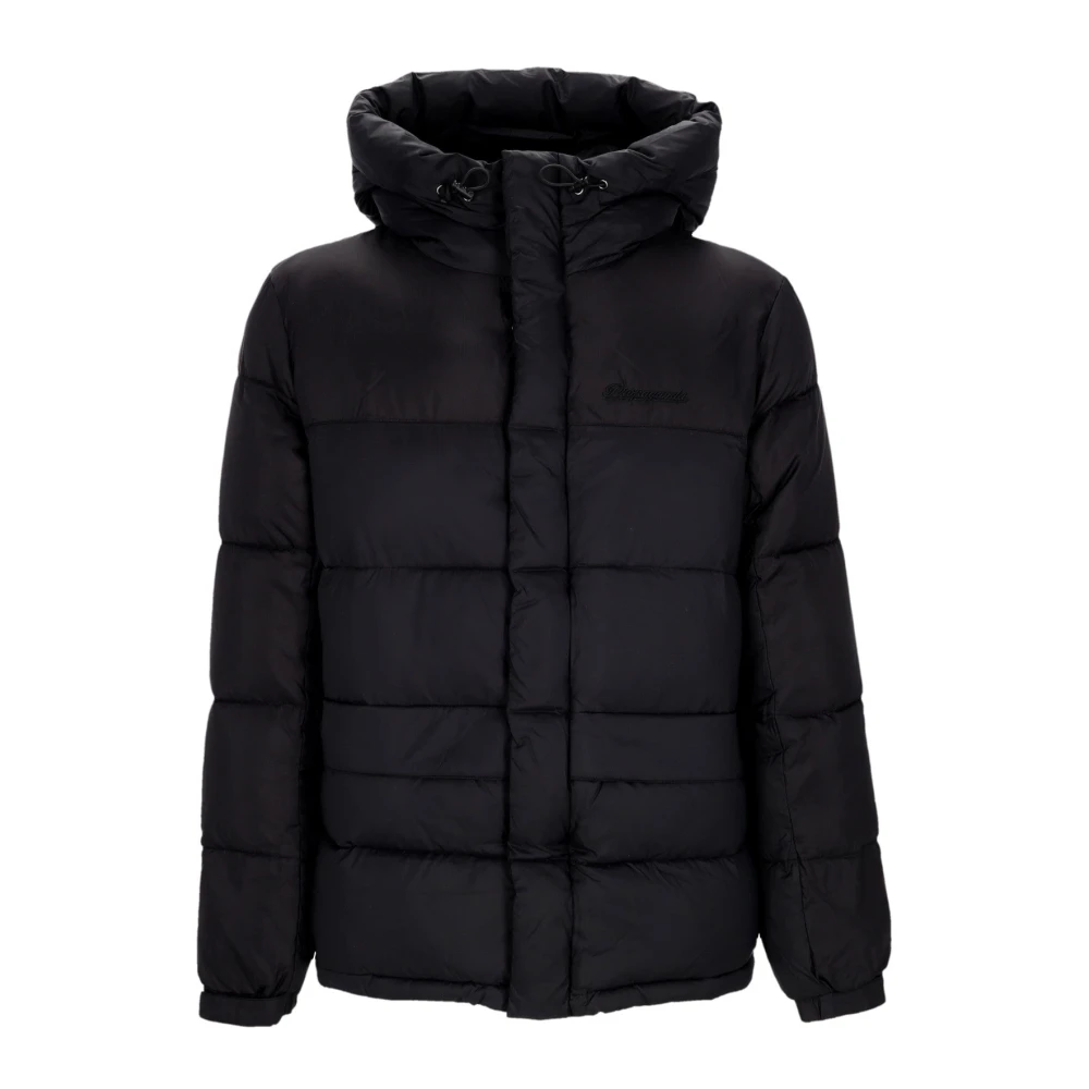 Propaganda Men's Black Puffer Down Jacket With Hood - Winter Jackets - S - Jackets