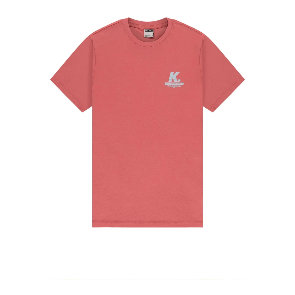 Kultivate Feel Good T-Shirt in Mineraalrood Red Heren