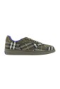 check-sneakers-vetersluiting-ronde-neus-platte-zool