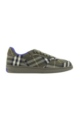 check-sneakers-lace-up-round-toe-flat-sole