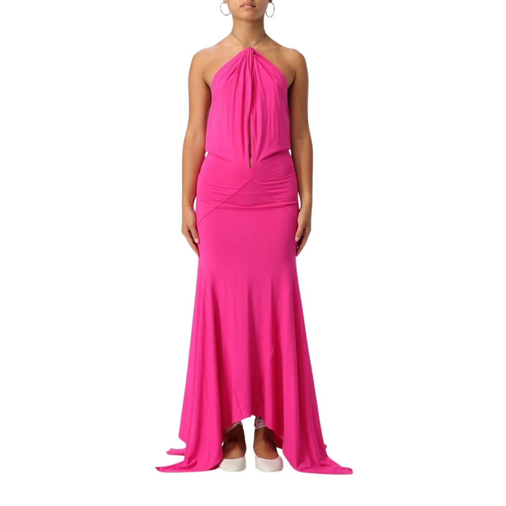 The Attico Women's Pink Fuchsia Jersey Halter Dress - Gowns - Xs - Dresses