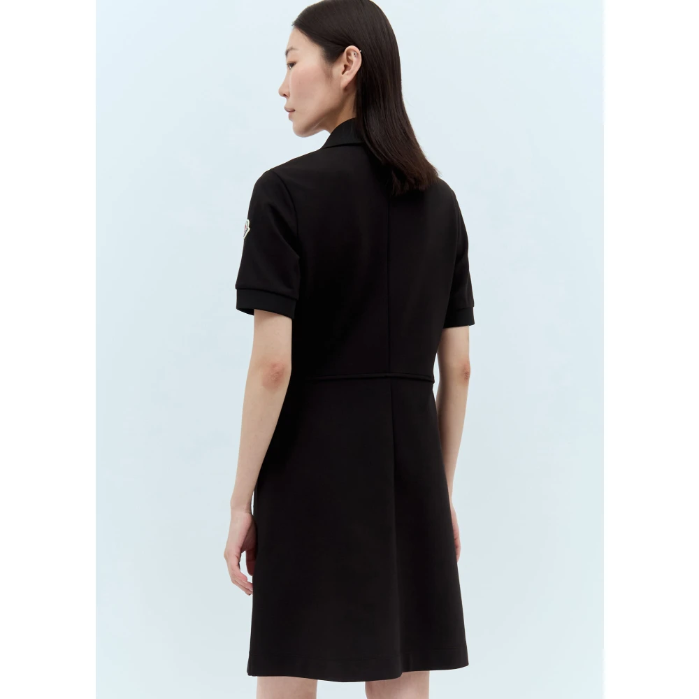 Moncler Milano Weave Polo Mini Jurk Black Dames