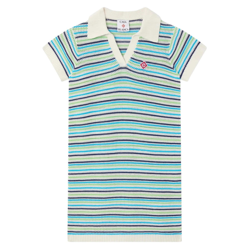 Casablanca , Dresses, Female, Blue, 11 Y, Striped Polo Dress