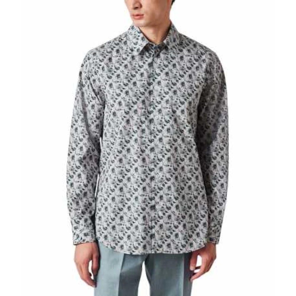 Paul Smith Wit overhemd met bloemenprint Multicolor Heren