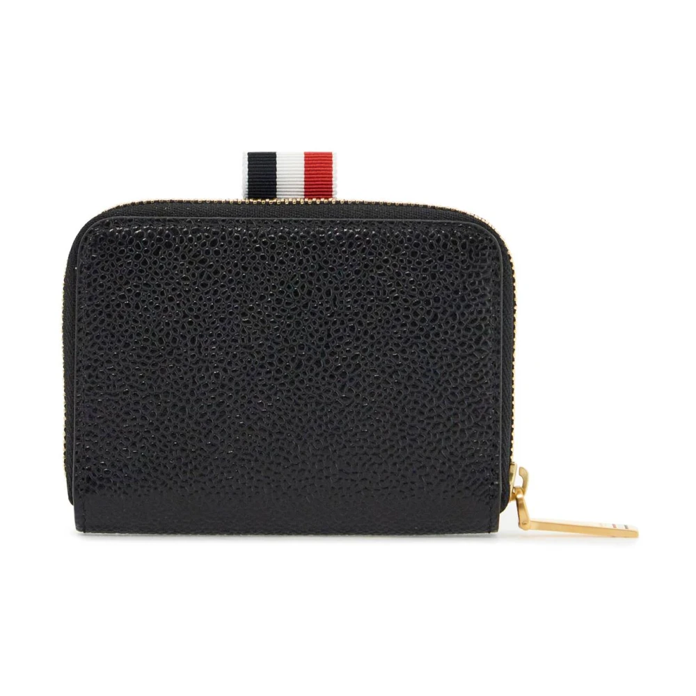 Thom Browne Zwarte rits rond slanke portemonnee Black Dames