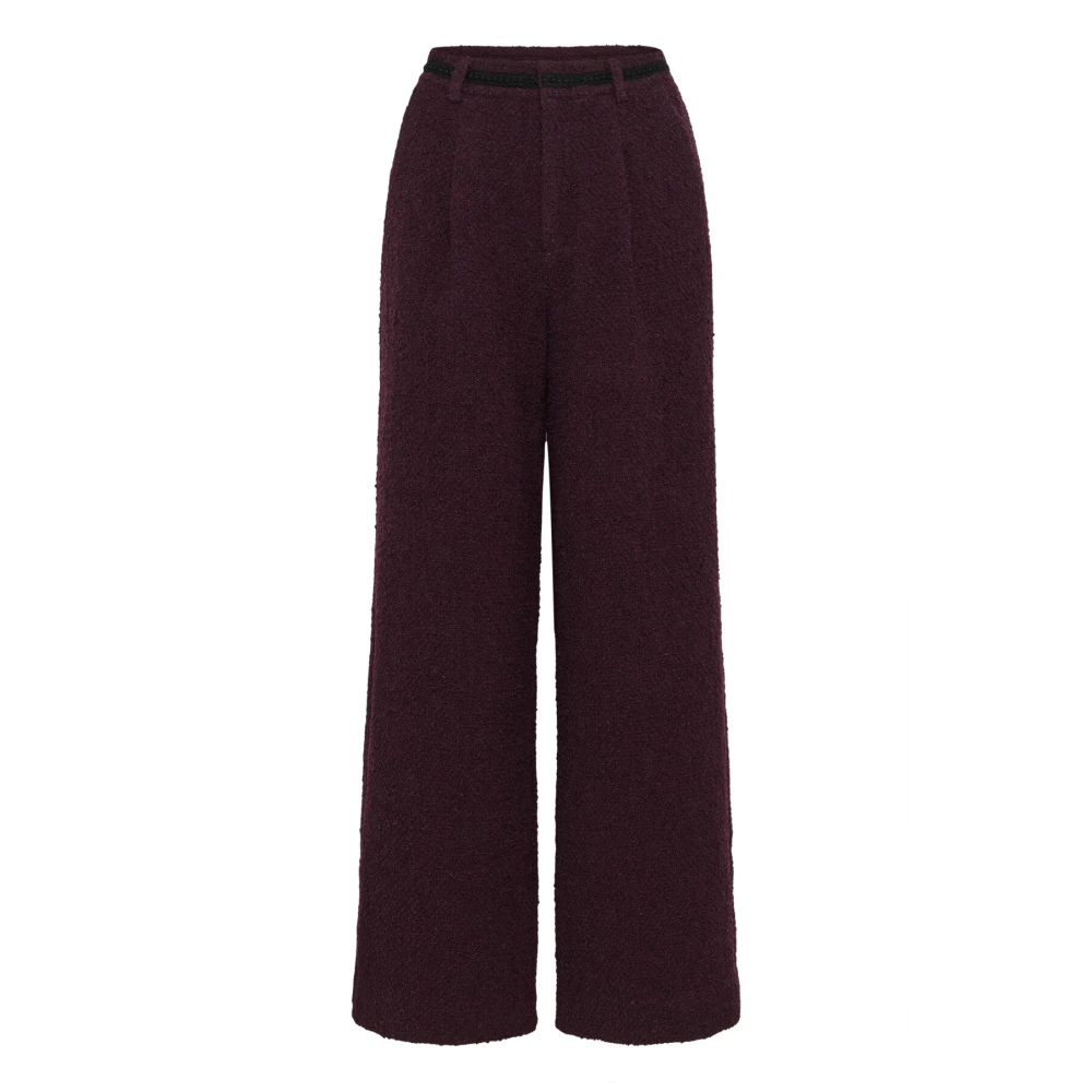 Gestuz Brown Elegant Straight Leg Trousers Aronia - Female - Wide Trousers - M - Trousers