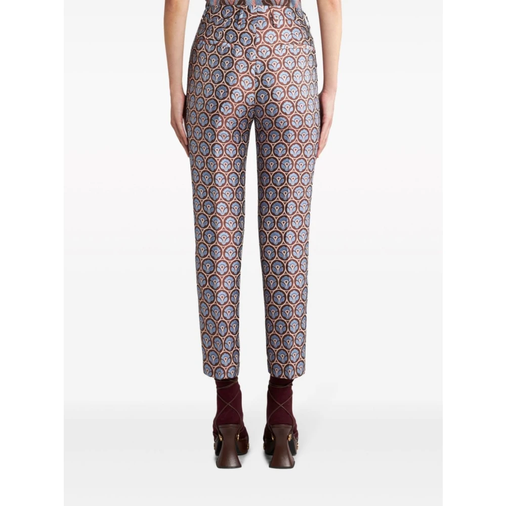 ETRO Bloemen Jacquard Broek Multicolor Dames