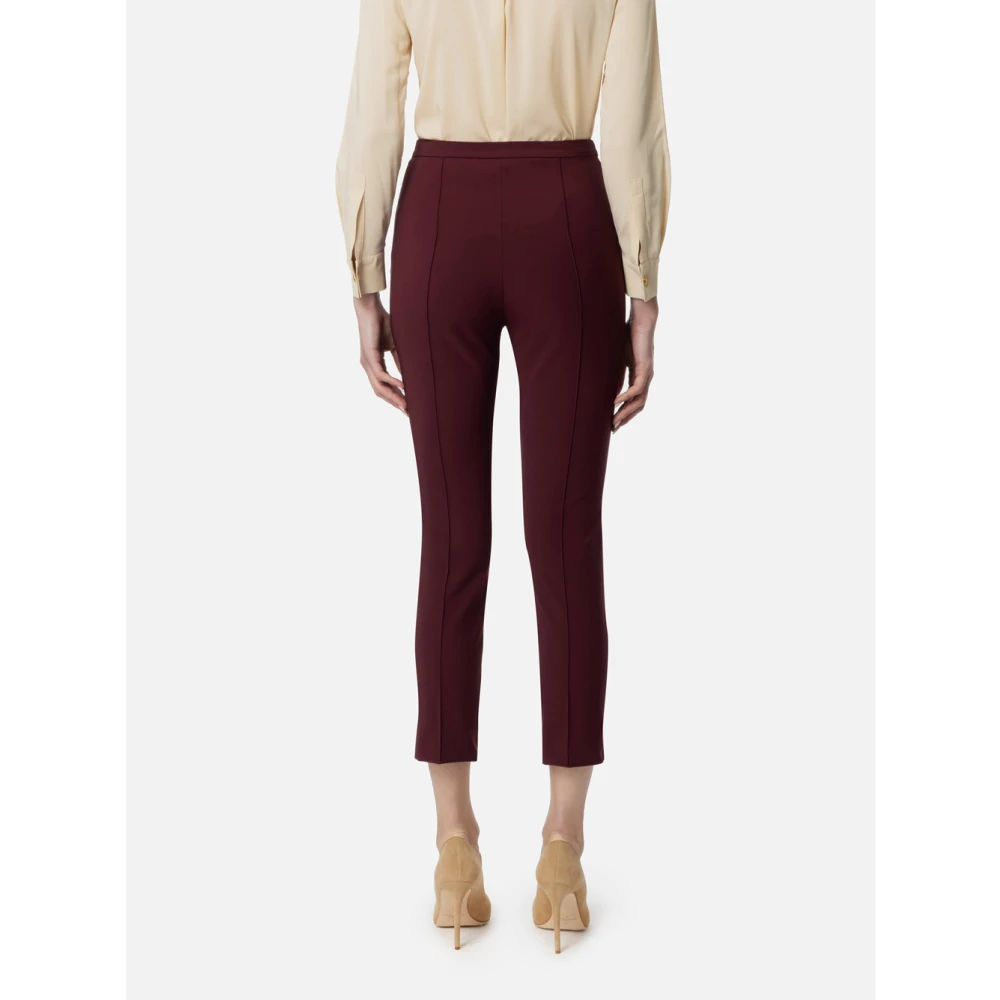 Elisabetta Franchi Enkellange Capri Broek Rouge Noir Red Dames