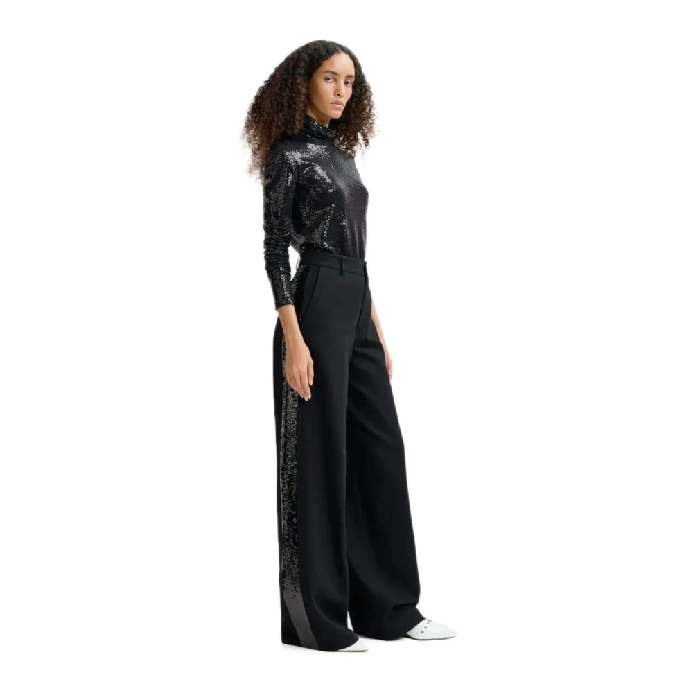 Essentiel Antwerp Zwart Strass Polka Dot Coltrui Top Black Dames