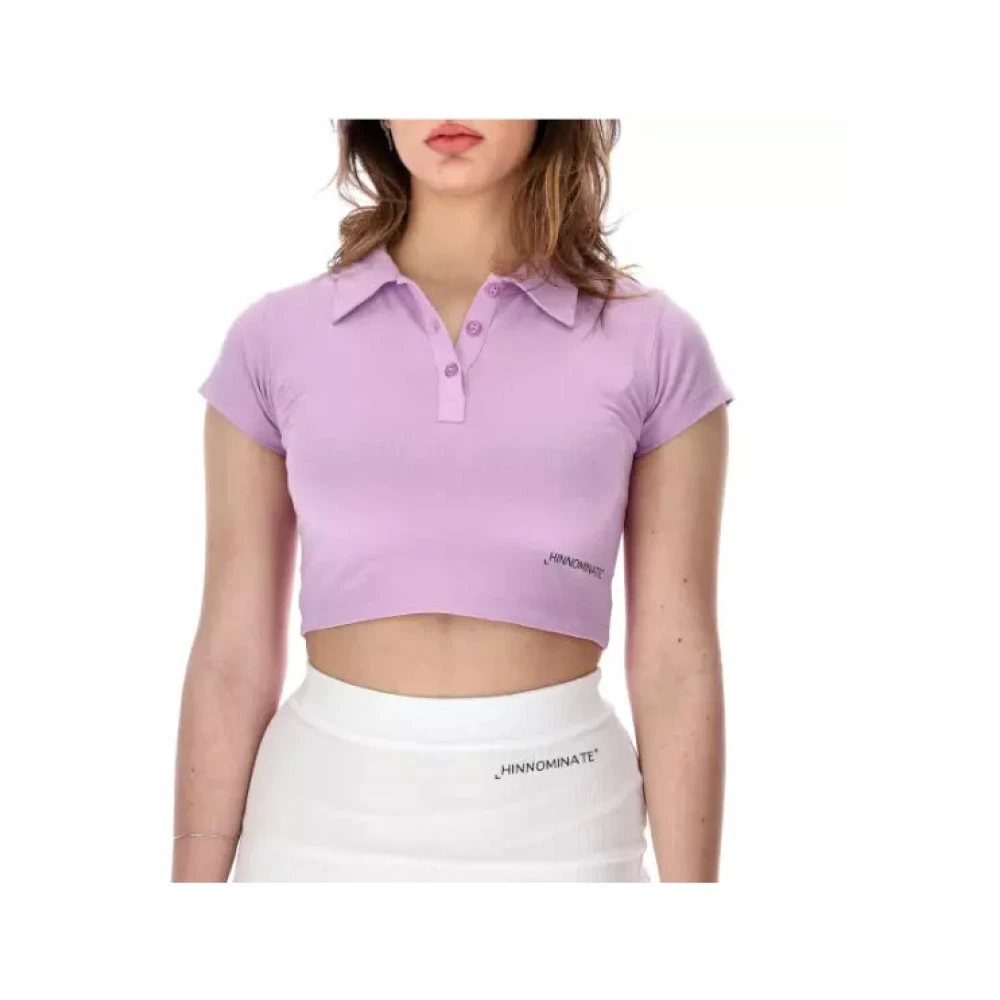 Hinnominate Purple Cotton Polo Shirt Purple Dames
