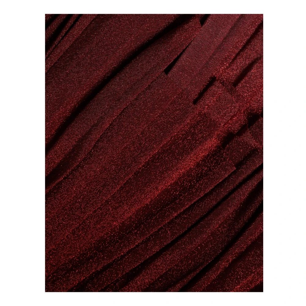 Dolce & Gabbana Rode Geplooide A-lijn Mini Jurk Red Dames