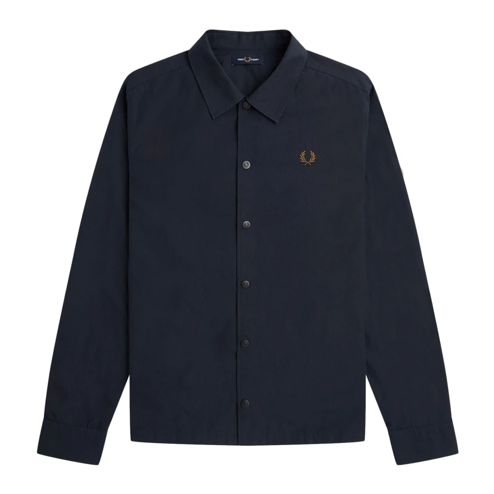 Fred Perry Navy Overshirt M5653 Blue Heren