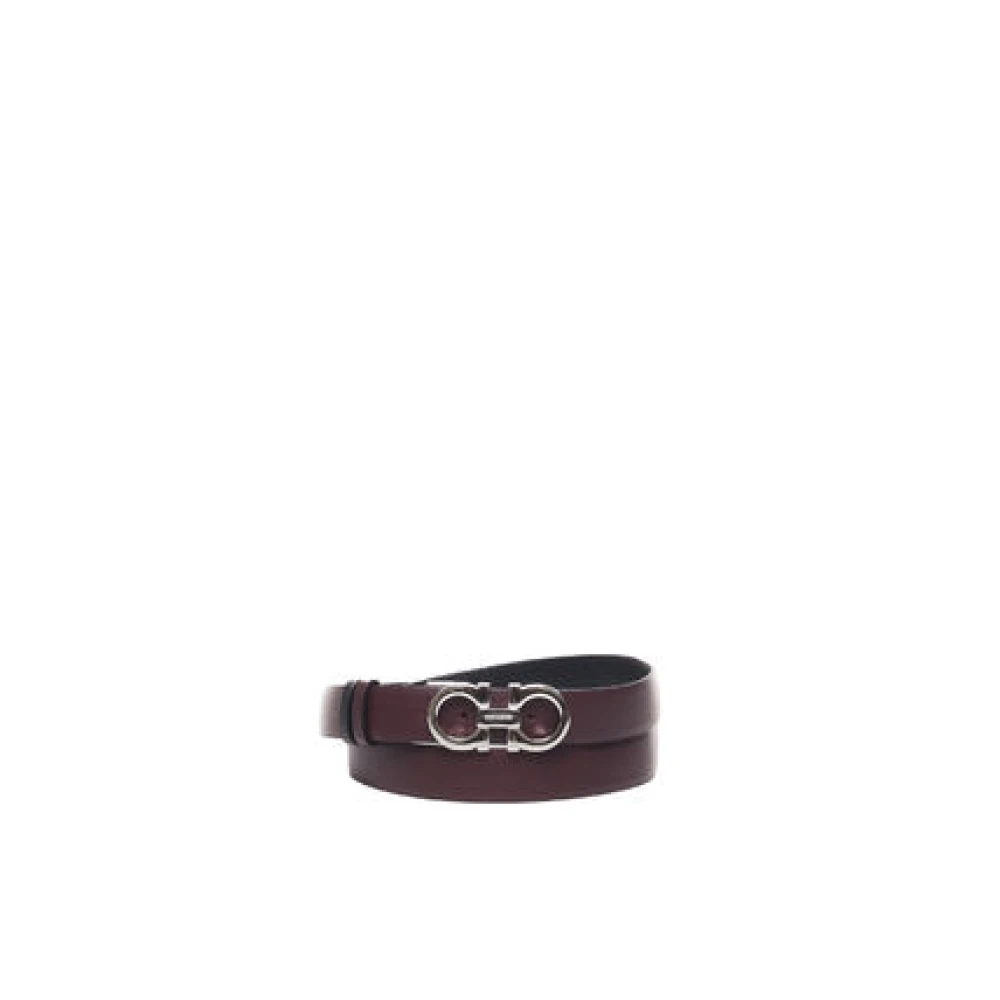 Salvatore Ferragamo Rood & Zwart Leren Gancini Riem Red Dames