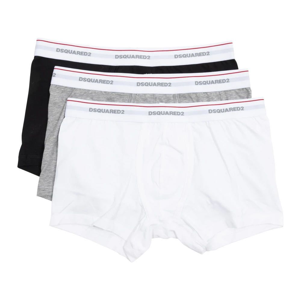 Dsquared2 Effen Boxershorts met Middelhoge Taille in Pak Multicolor Heren
