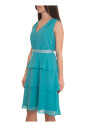 robe-mini-en-georgette-col-v