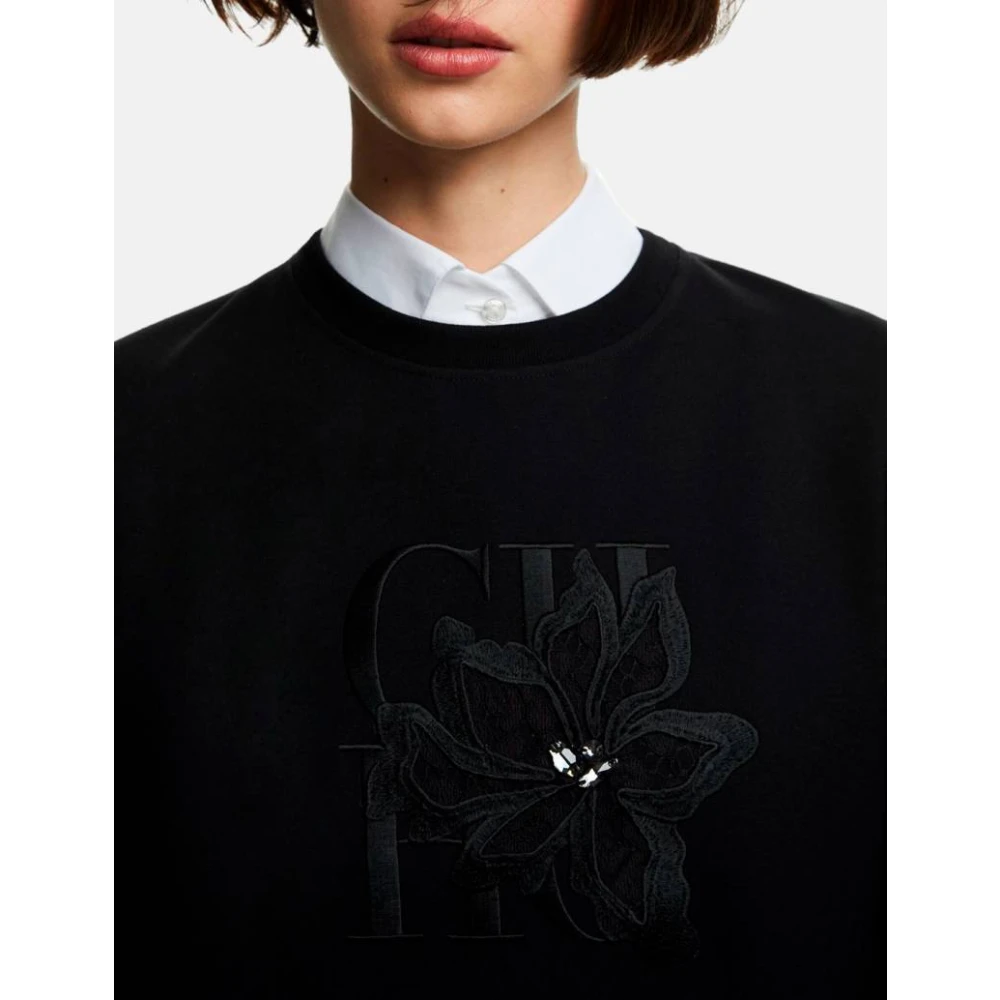 Carolina Herrera Jasmine Kant Sweater Black Dames