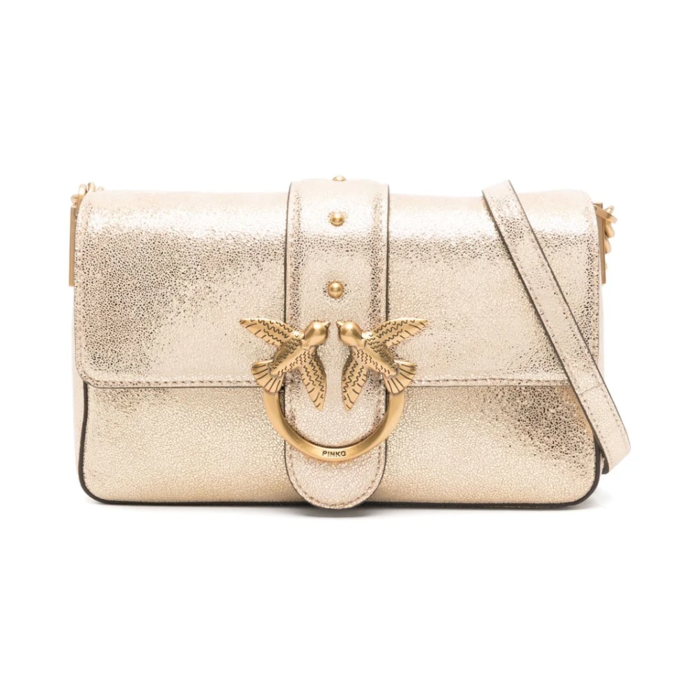 pinko Gouden Ketting Schoudertas Yellow Dames
