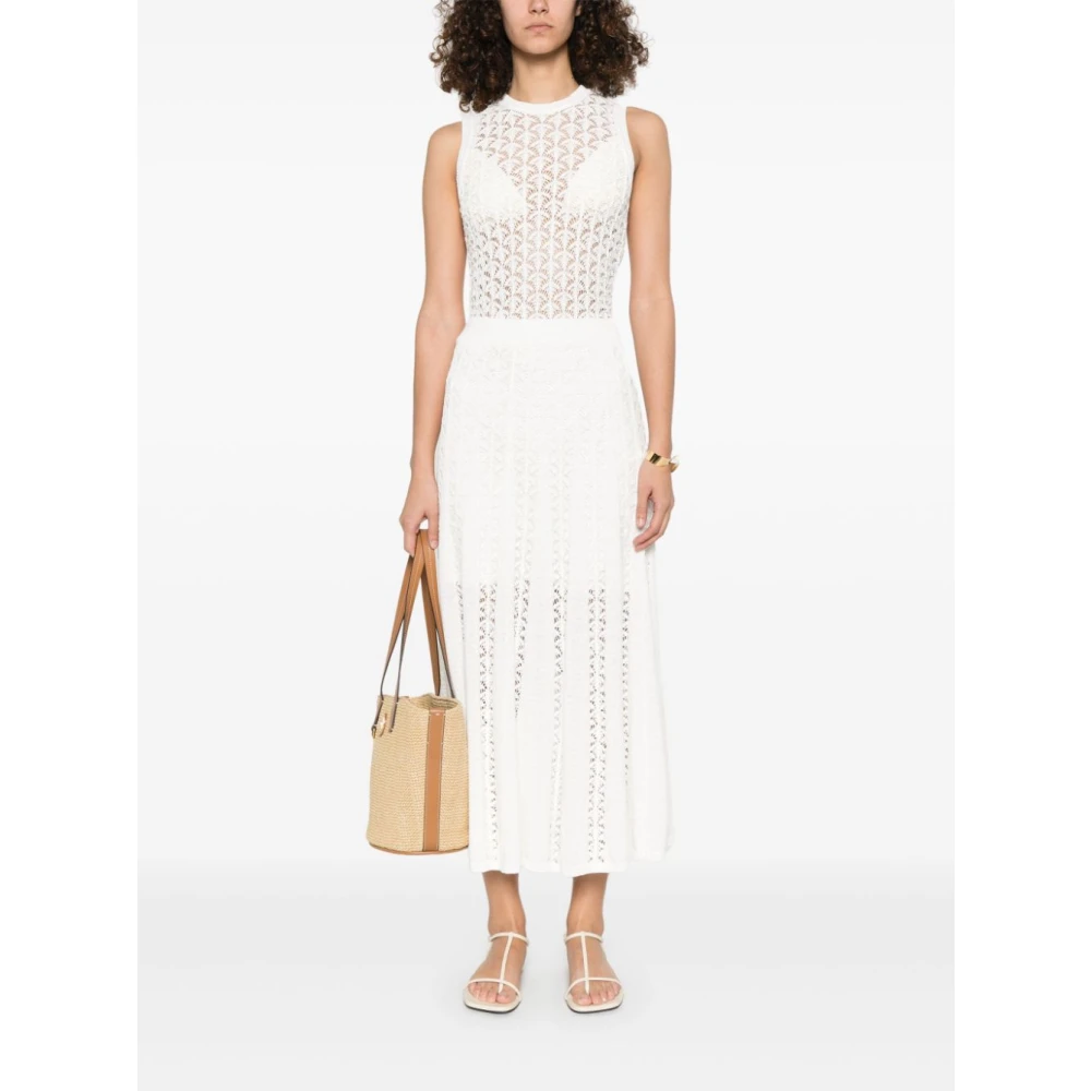 Zimmermann Witte Geribbelde Zoom Rok White Dames