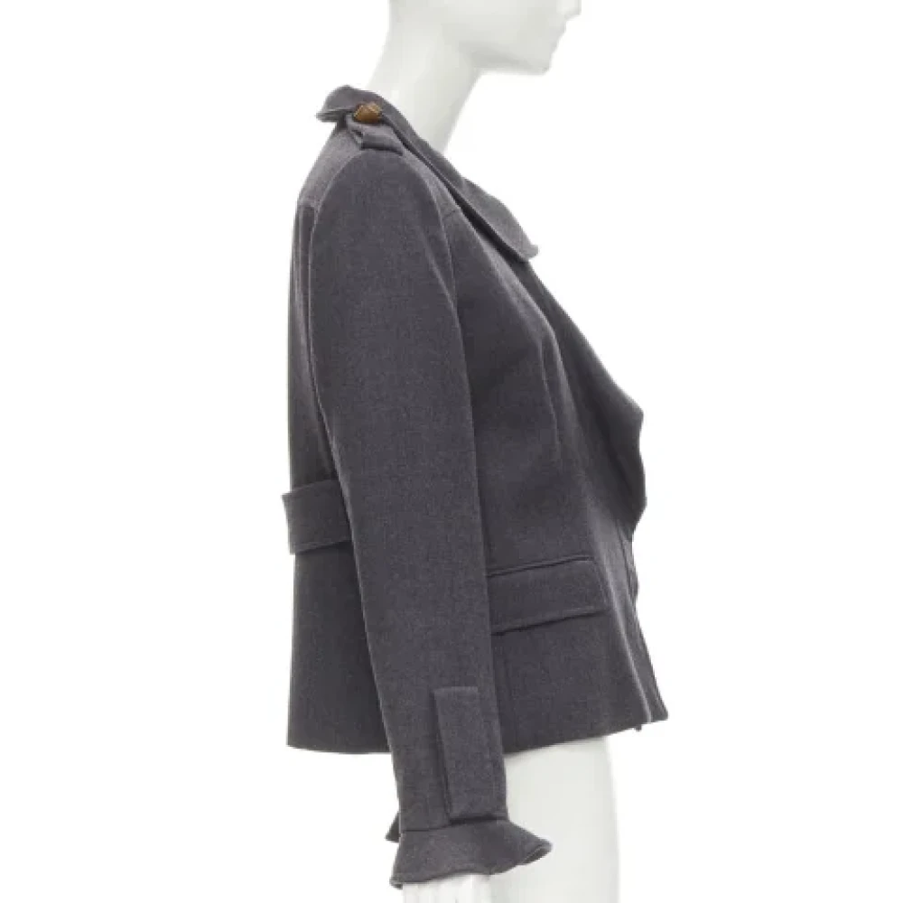 Valentino Vintage Pre-owned Wool outerwear Gray Dames