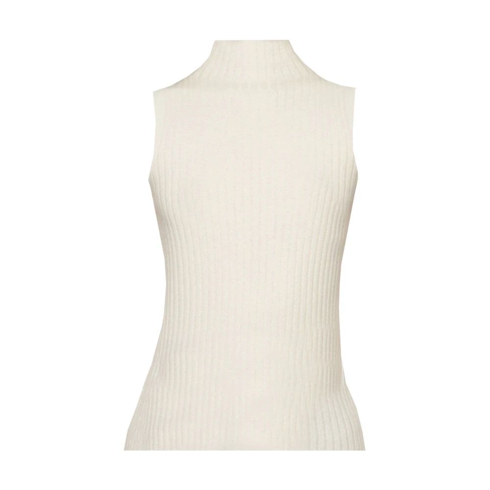 Arch4 Beige Turtlenecks, Female, M, Mika Ribbed Turtleneck Tank