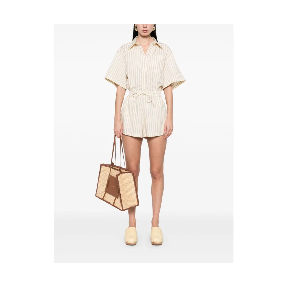 Faithfull the Brand Beige Jumpsuit met Knopen Beige Dames
