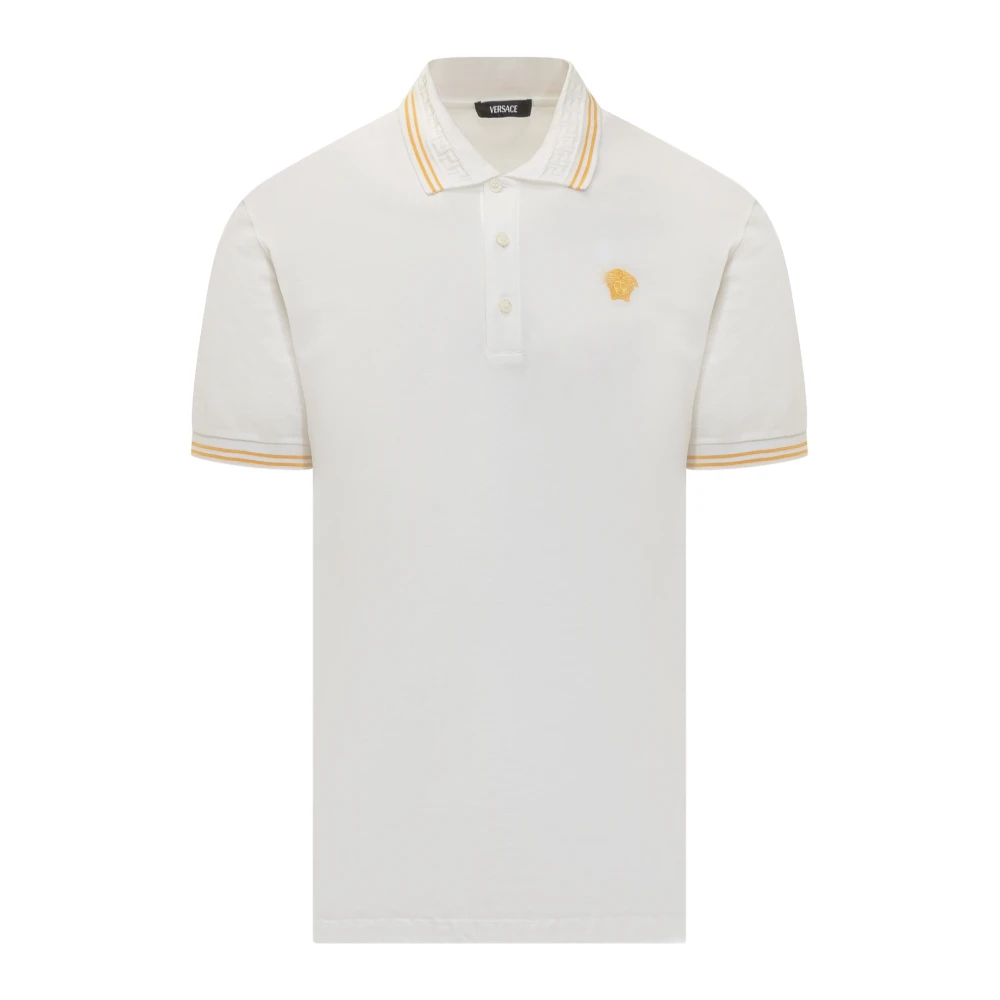 Versace Klassieke Polo Shirts voor Mannen White Heren