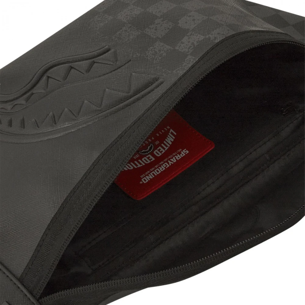 Sprayground Half Spritz Zwart Grijs Check Heuptas Black Heren