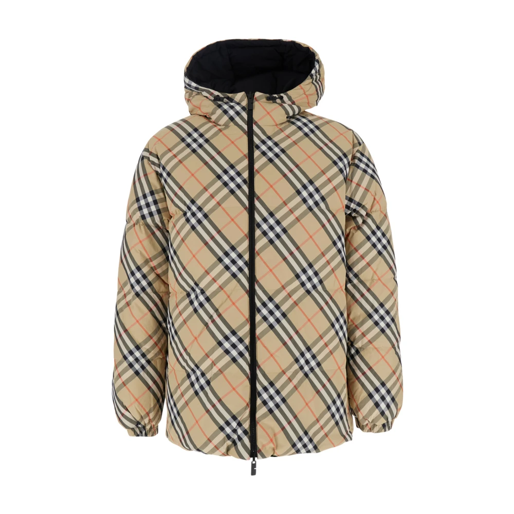 Burberry Omkeerbare Donsjas met Capuchon Beige Heren
