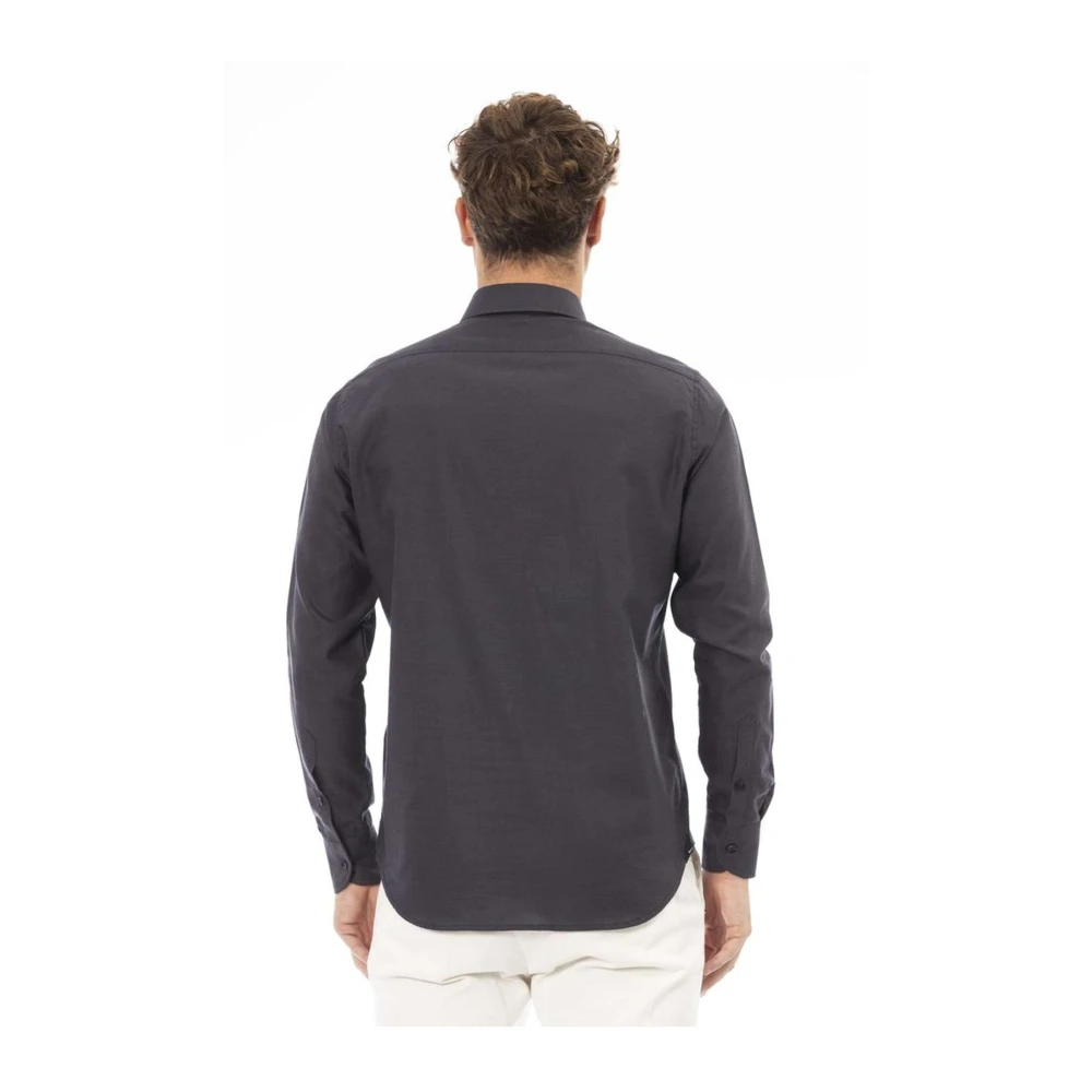 Baldinini Grijs Katoenen Overhemd met Knoopsluiting Gray Heren